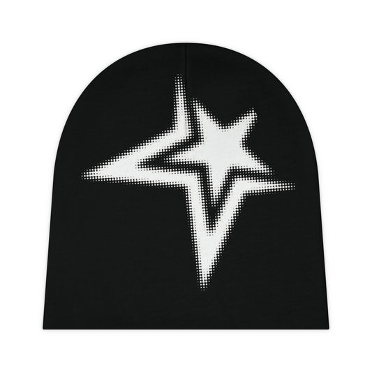 Pixelated Shooting Star Baby Beanie | Black All-Over Print 4EYSRUDTYFIG;HOJK
